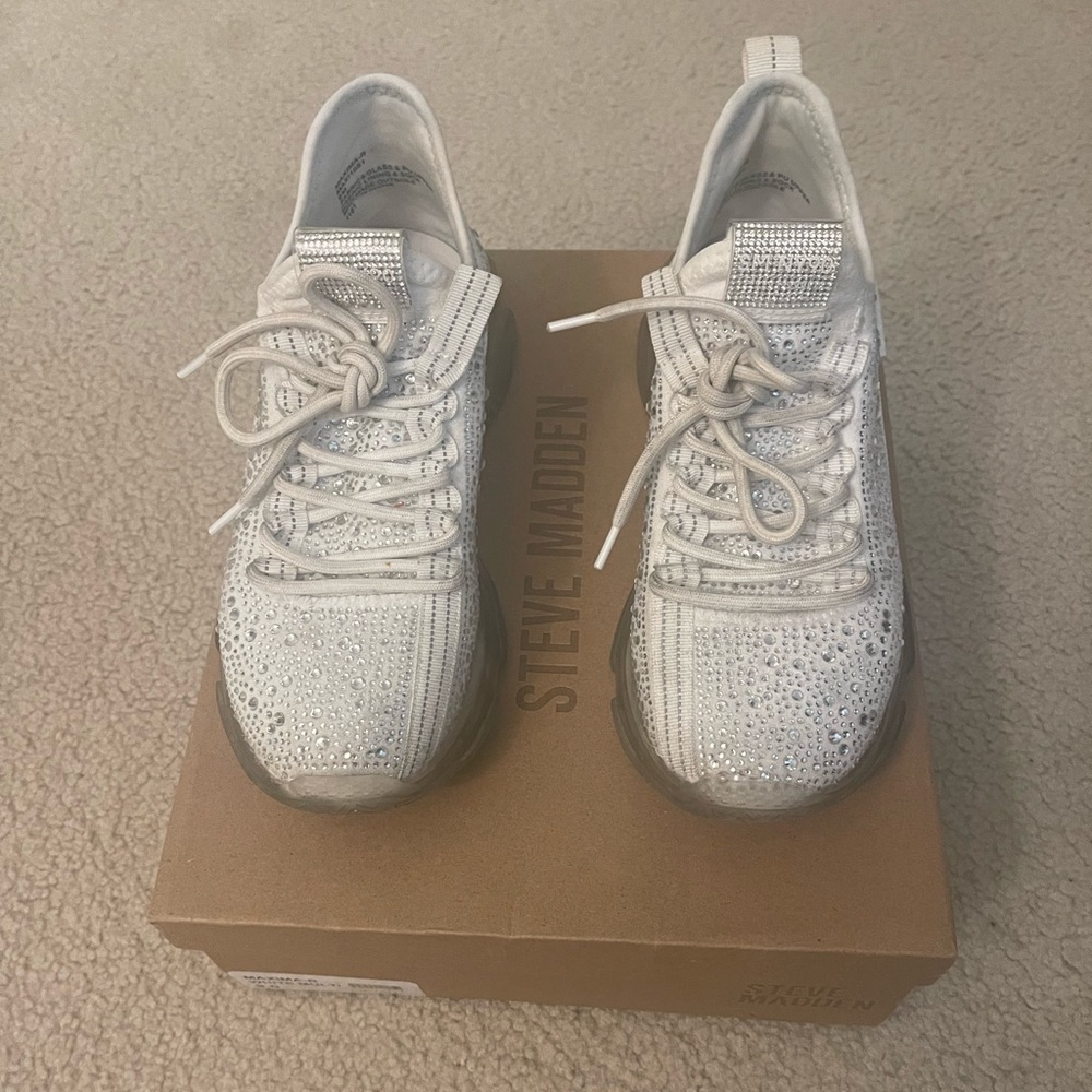 Steve Madden Sparkling White Sneakers